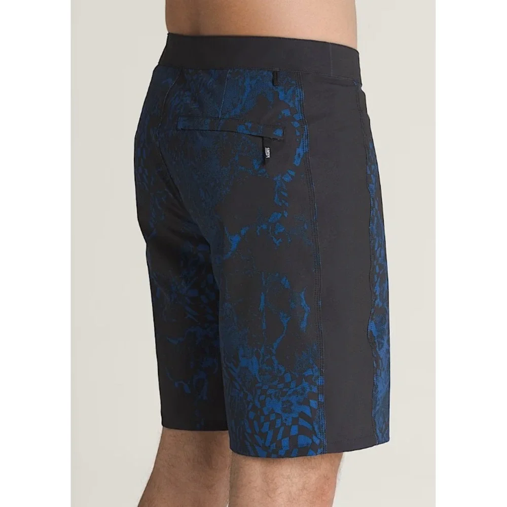 Vans MTE Daily Sideline Boardshorts Mens 30 Black Blue Tonal Checkerboard 19